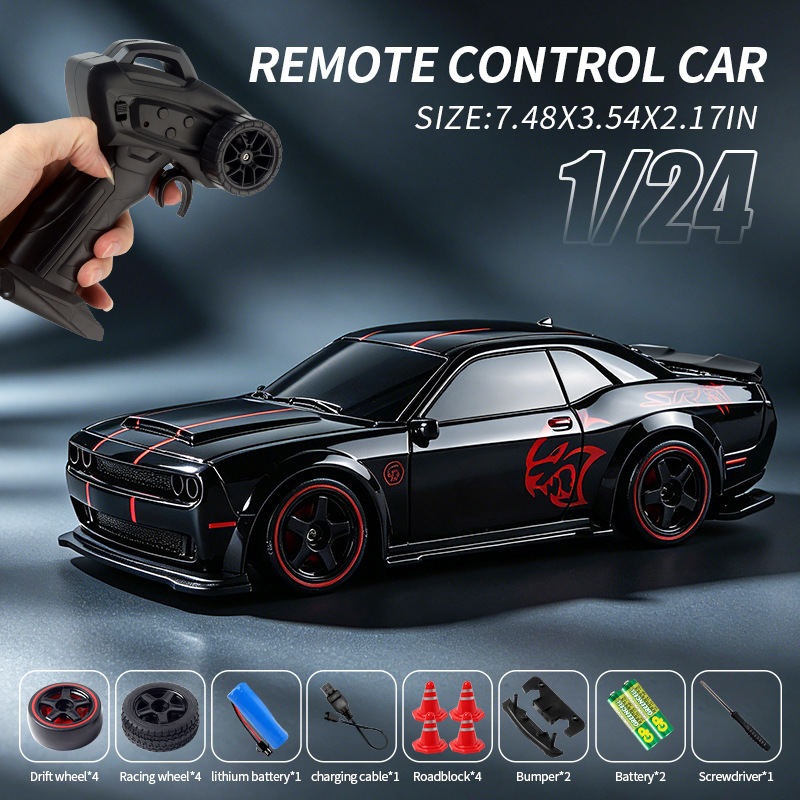 Rc Drift Car 1 24 Scale 4Wd - سيارة دودج هيلكات بتحكم عن بعد