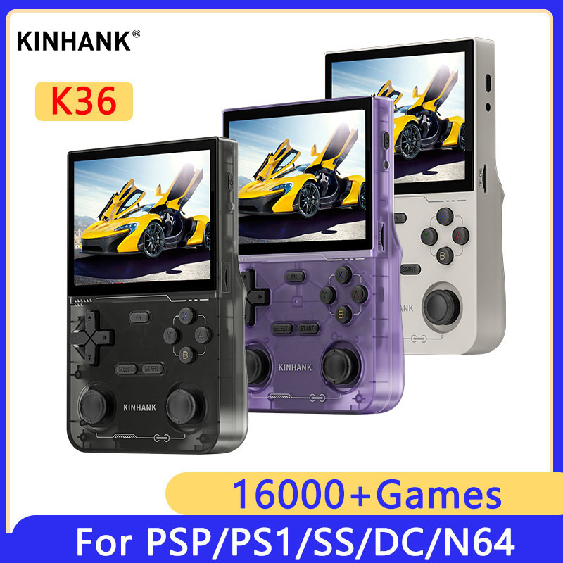 Retro Handheld Game Console R36S - KINHANK K36 ريترو وحدة تحكم ألعاب