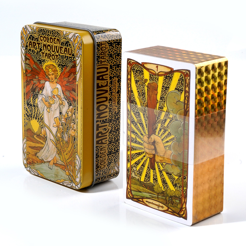 التاروت في علبة قصدير مع كتاب  - مراجعة Tarot Cards Deck With Guidebook وسعره
