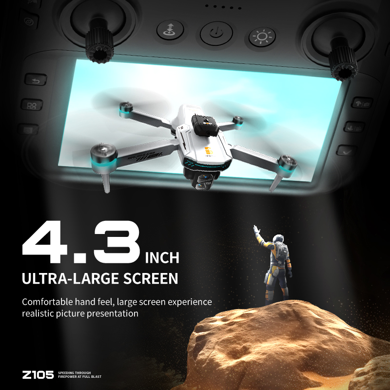 طائرة كوادكوبتر Z105 الأصلية ا - مراجعة Fpv Brushless Rc Drone 4K وسعره