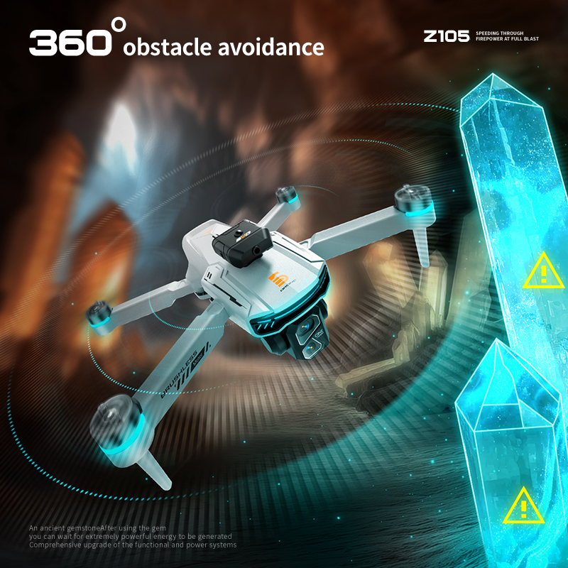 طائرة كوادكوبتر Z105 الأصلية ا - مراجعة Fpv Brushless Rc Drone 4K وسعره